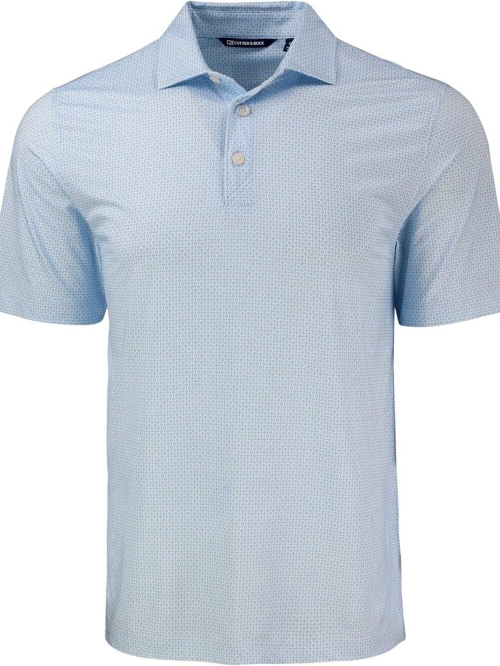 Eco-Friendly Men's Polo Shirt - Diamond Dot Print, Recycled Fabric, Stylish Fit